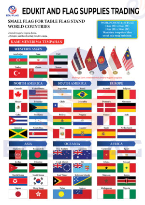 SMALL FLAG FOR TABLE FLAG STAND WORLD COUNTRIES 01